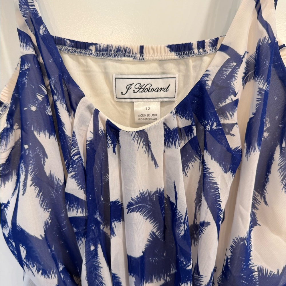 J Howard Blue and White Women's Dress